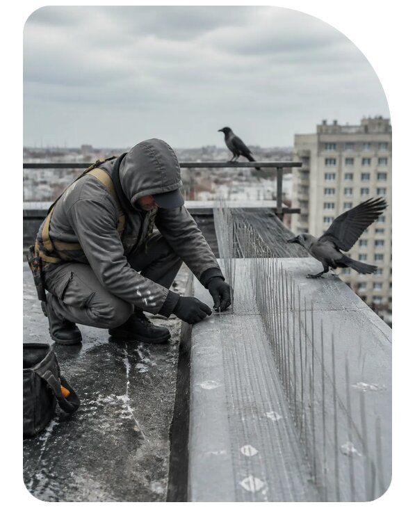 Защита от ворон под ключ в Сасове по цене от 5053 р. | Сенат-Ссв